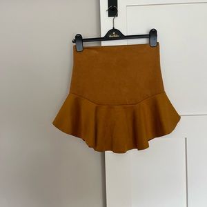 Design Lab Suede Orange Skirt - size small